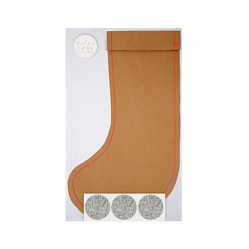 meri meri ♥Large Kraft Stocking Gift Bag(44-0151)