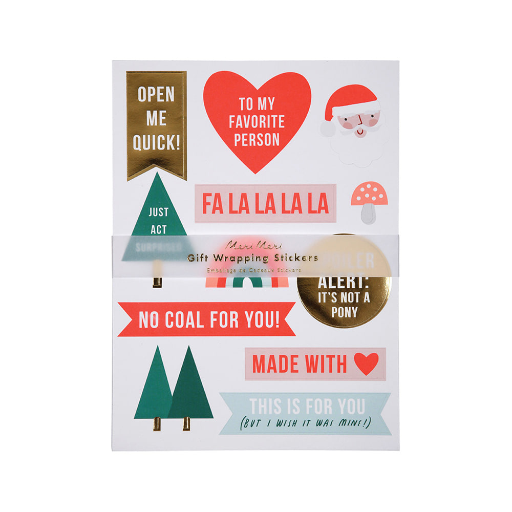 meri meri festive gift wrapping sticker(45-3089)